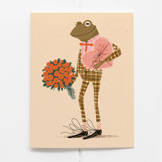 Handsome Frog Valentine Card