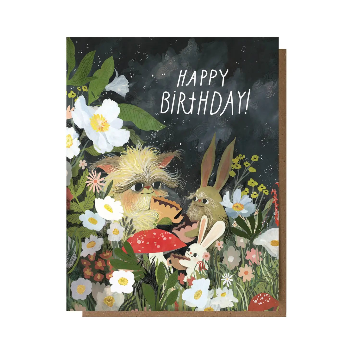 Happy Birthday Garden of Creatures Greeting Card