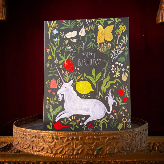 Happy Birthday Unicorn Greeting Card