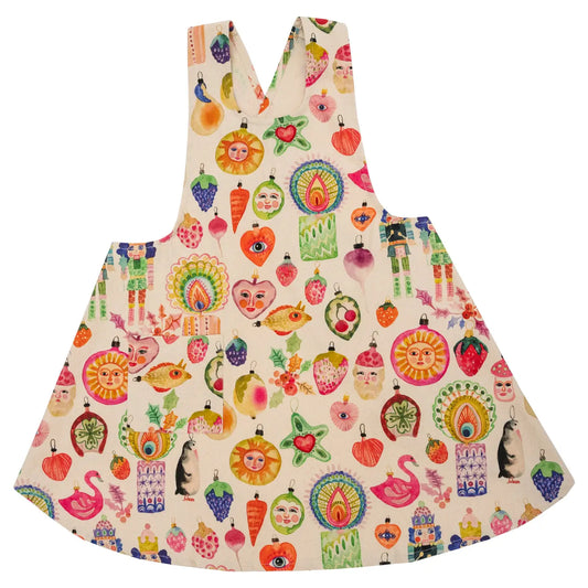 Happy Ornaments Pinafore Apron by Betsy St. Clair
