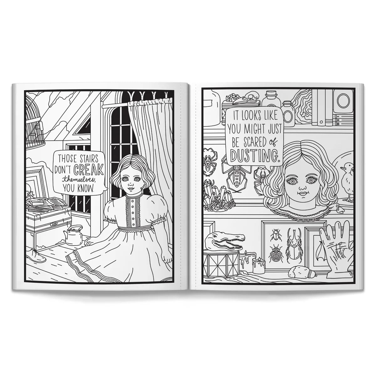 Haunted Dolls Coloring Book