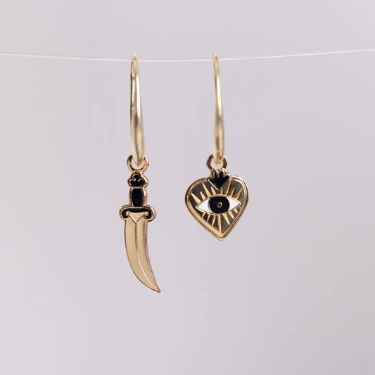 Heart & Dagger Earrings