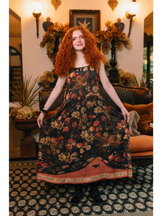 Heart of Gold Bohéme Maxi Slip Dress