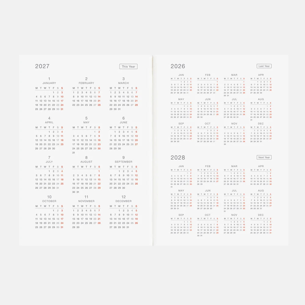 Hobonichi 2027 Planner / Hon A5 V&A Series / Vine
