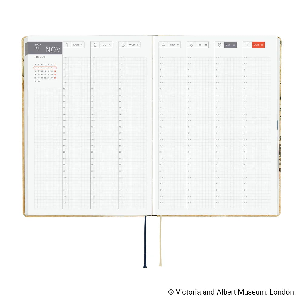 Hobonichi 2027 Planner / Hon A5 V&A Series / Vine