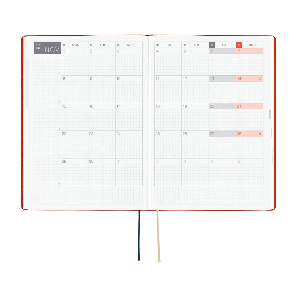 Hobonichi 2027 Planner / Hon A5 Yumi Kitagishi