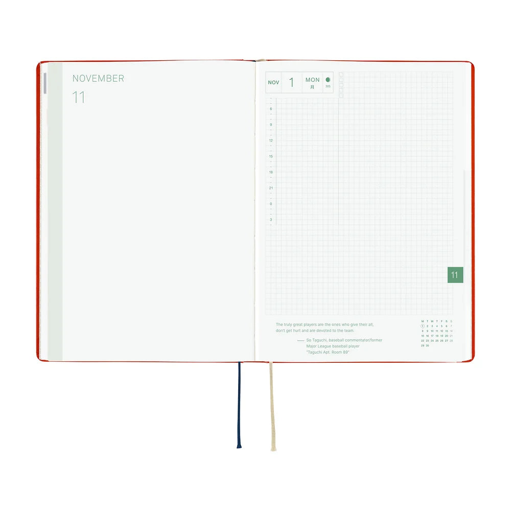 Hobonichi 2027 Planner / Hon A5 Yumi Kitagishi
