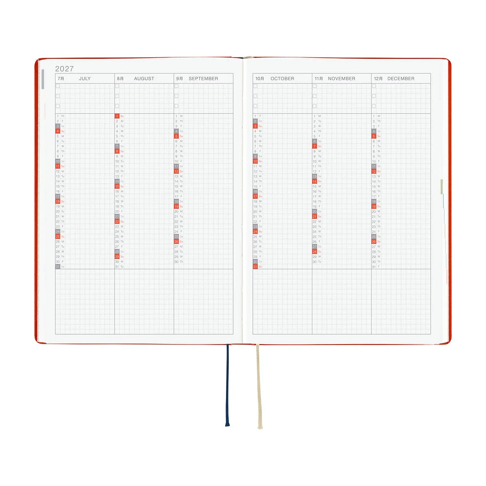 Hobonichi 2027 Planner / Hon A5 Yumi Kitagishi