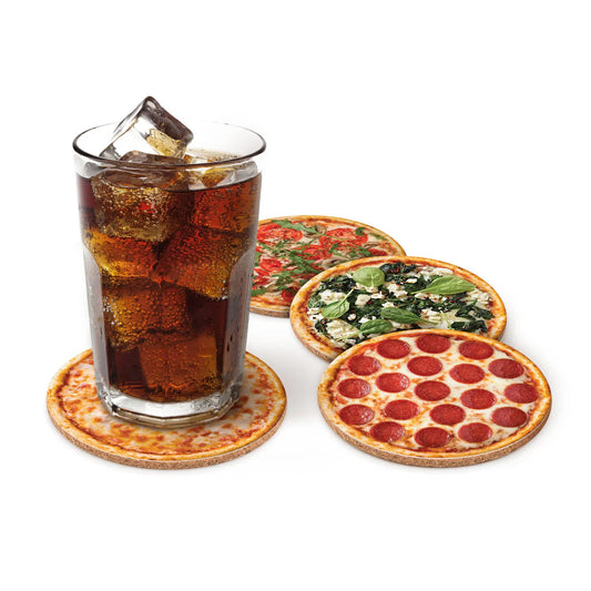 Hot & Fresh Pizza Coasters S/4