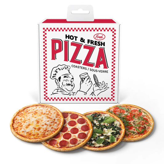 Hot & Fresh Pizza Coasters S/4