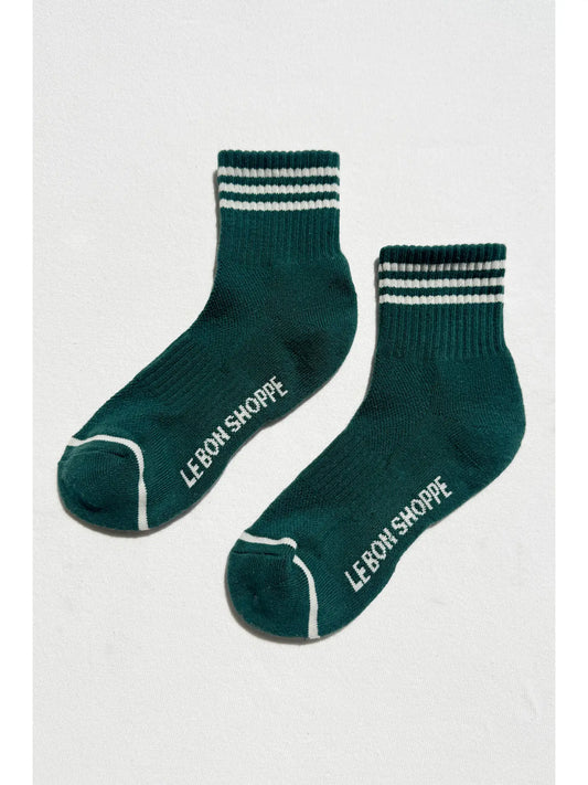Hunter Green Girlfriend Socks by Le Bon Shoppe