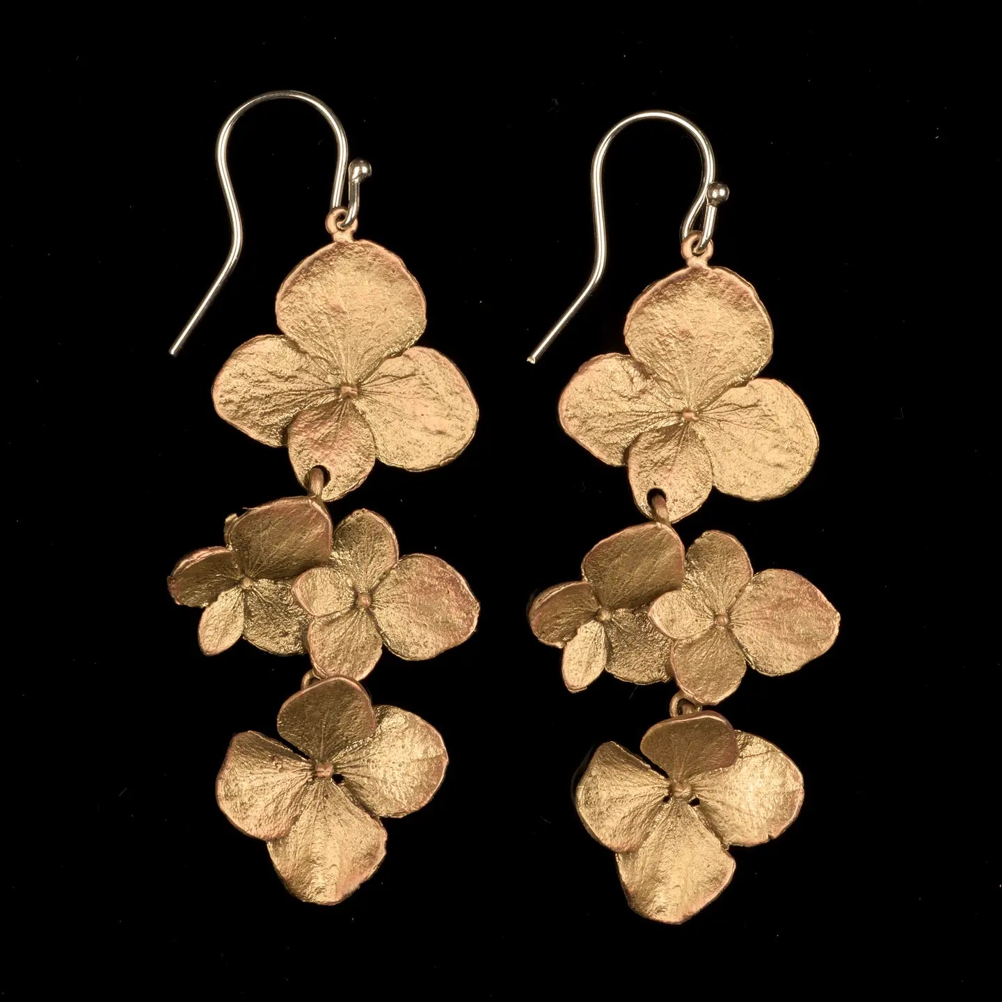 Hydrangea Dangle Wire Earrings by Michael Michaud