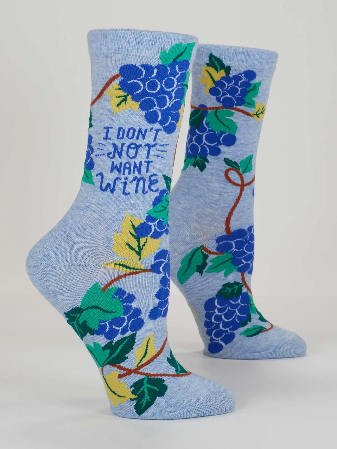 I Don't Not Want Wine Crew Socks