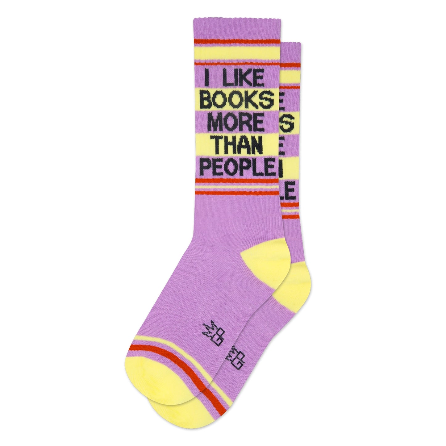 I Like Books More Than People Gym Crew Socks