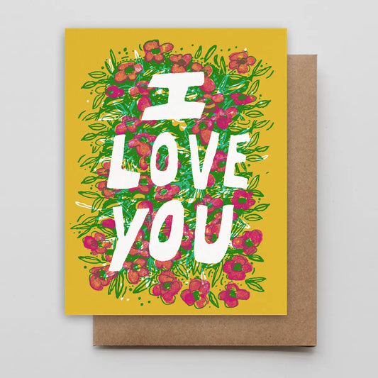 I Love You Flower Power Card