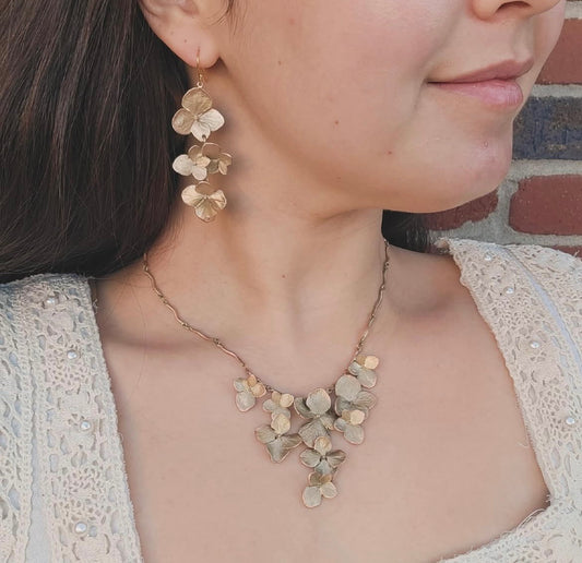 Hydrangea Contour Necklace by Michael Michaud