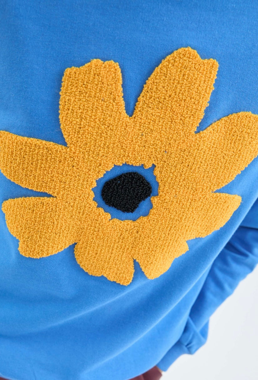 Flower Fleece Sweatshirt