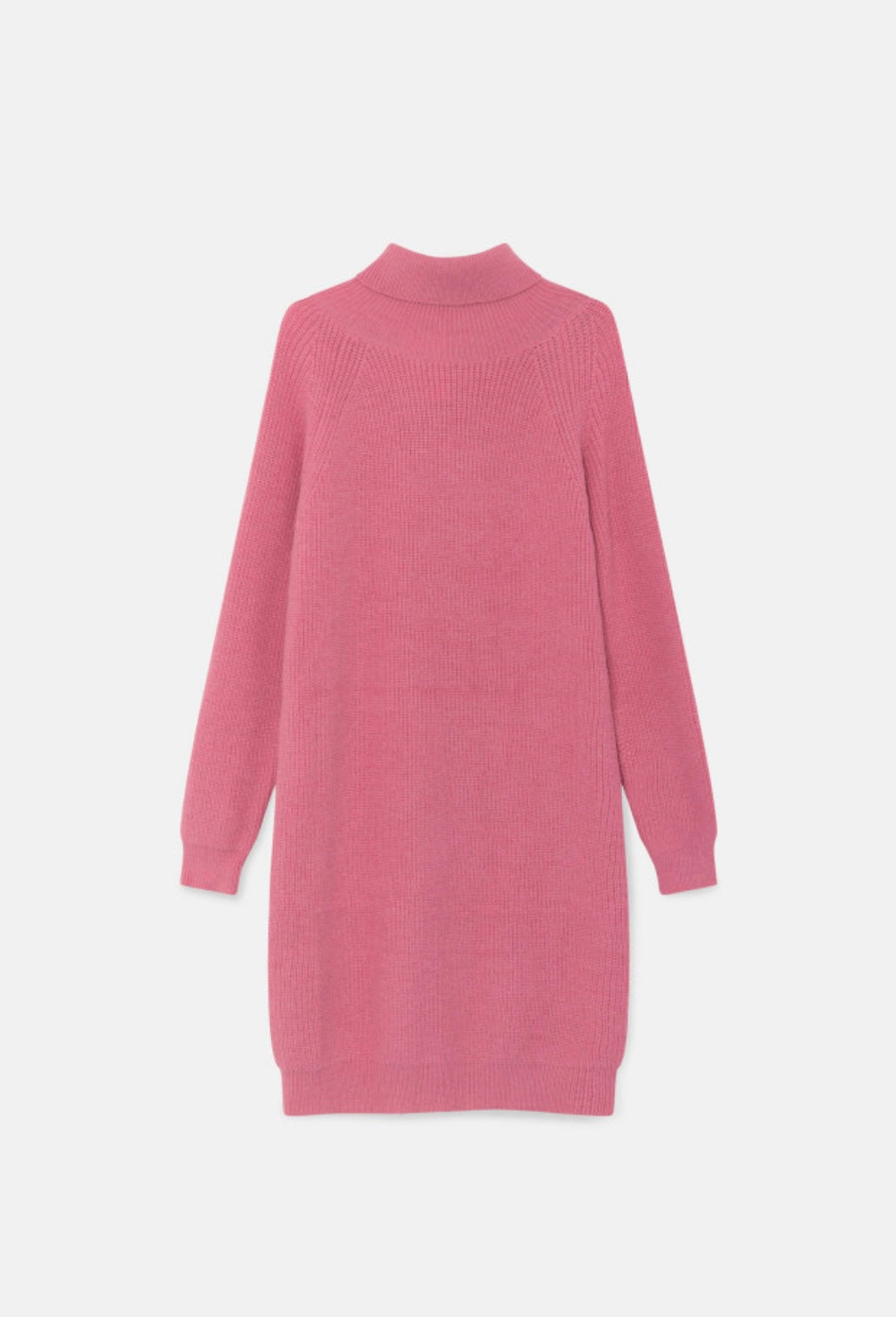 Pink Turtleneck Sweater Dress