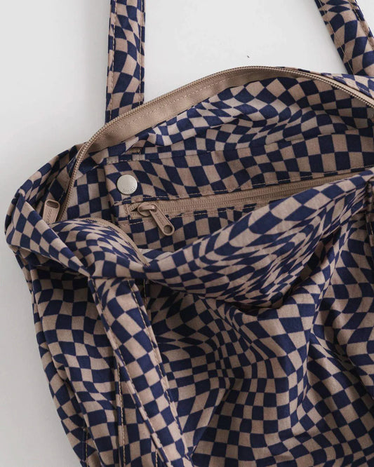 Indigo Trippy Checker Mini Cloud Bag