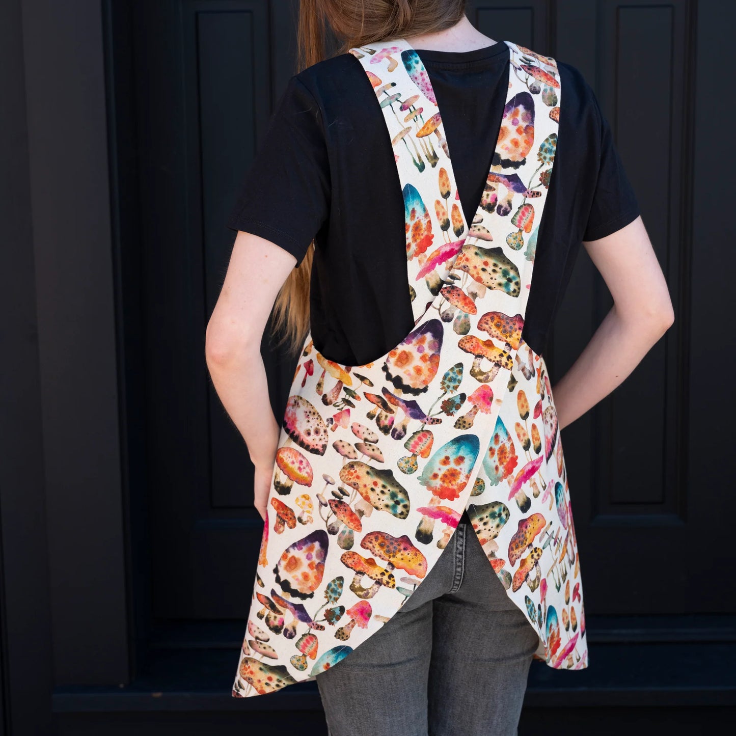 Inky Shrooms Pinafore Apron by Betsy St. Clair