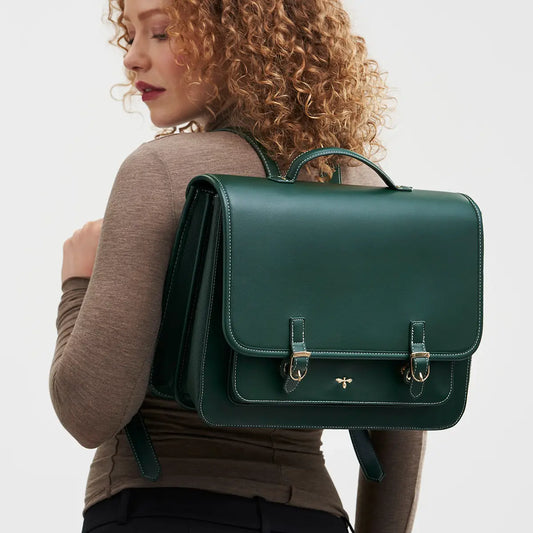 Into the Woods Green Large Satchel Backpack by Fable England