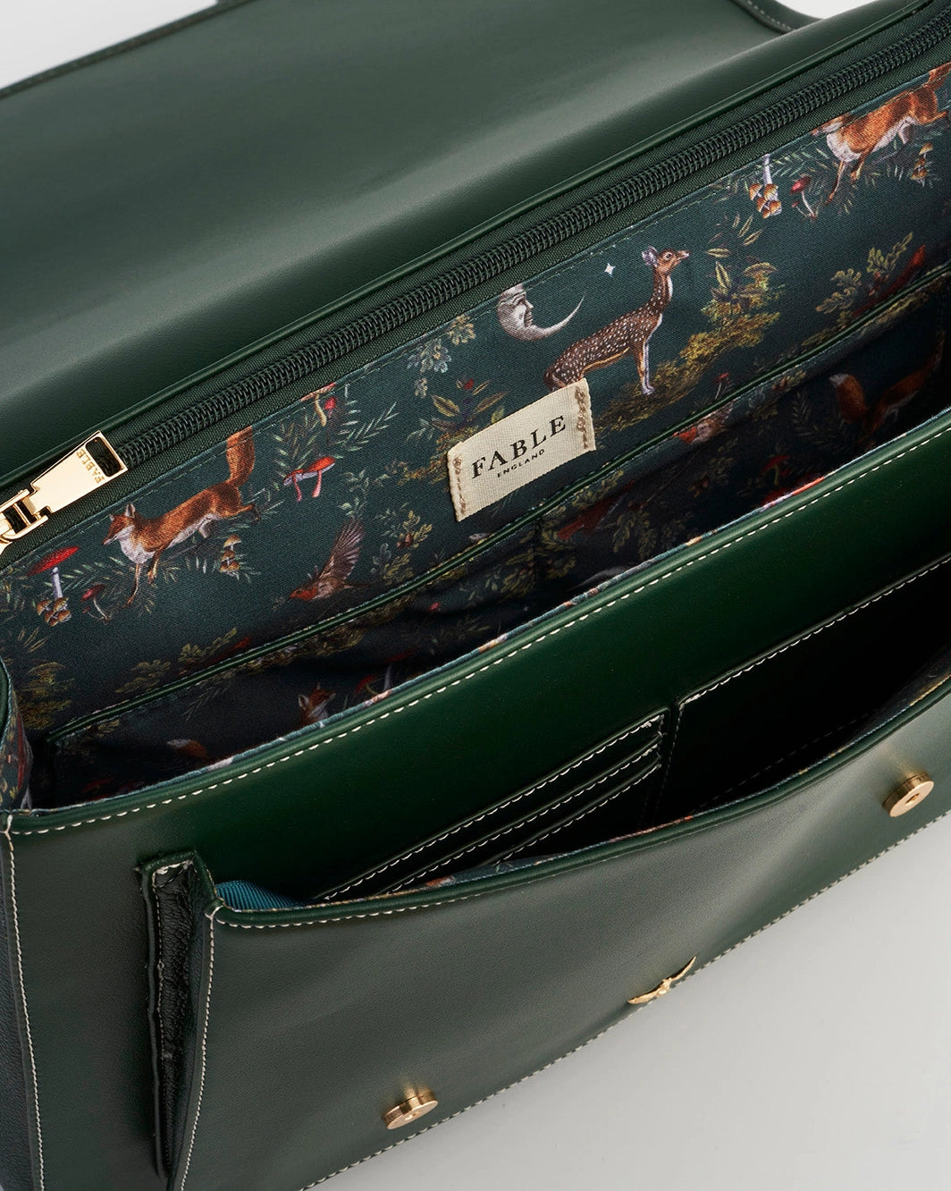 Into the Woods Green Large Satchel Backpack by Fable England