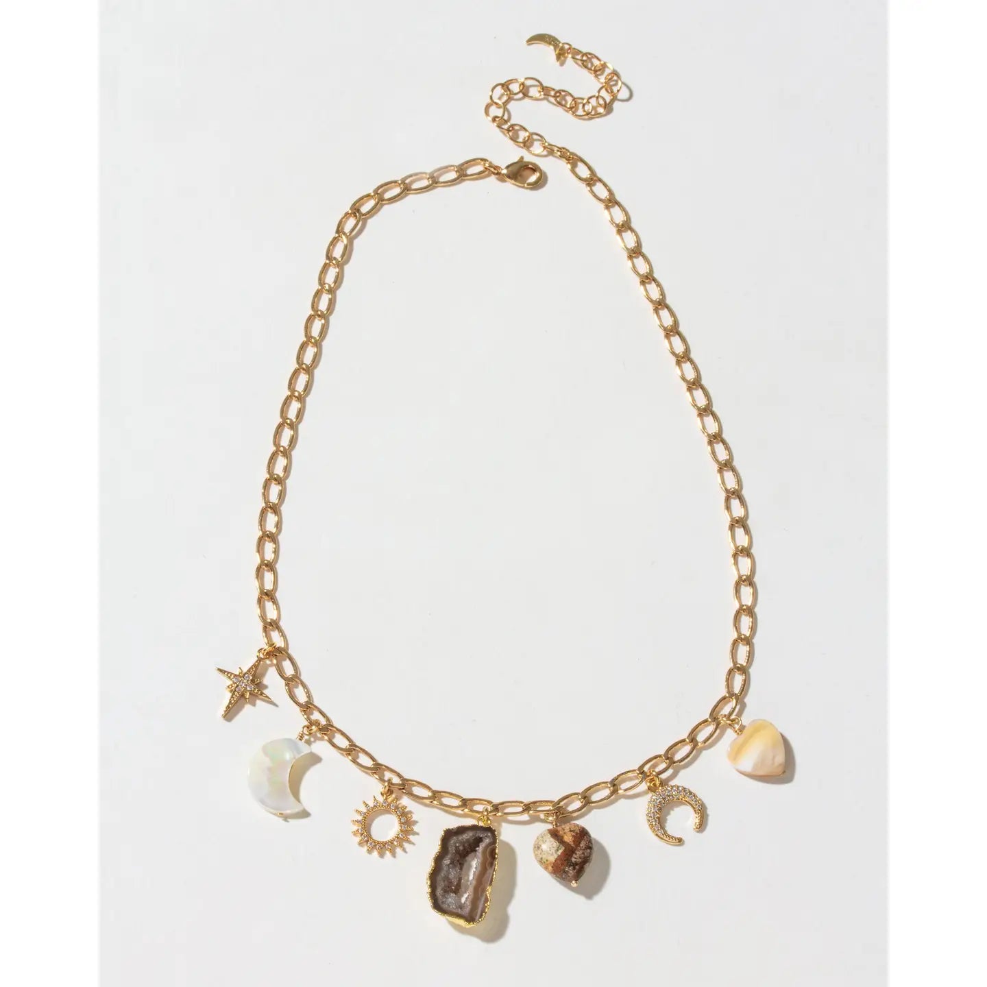 Jasper Sky Charm Necklace