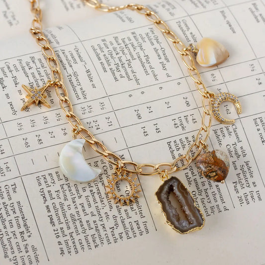 Jasper Sky Charm Necklace