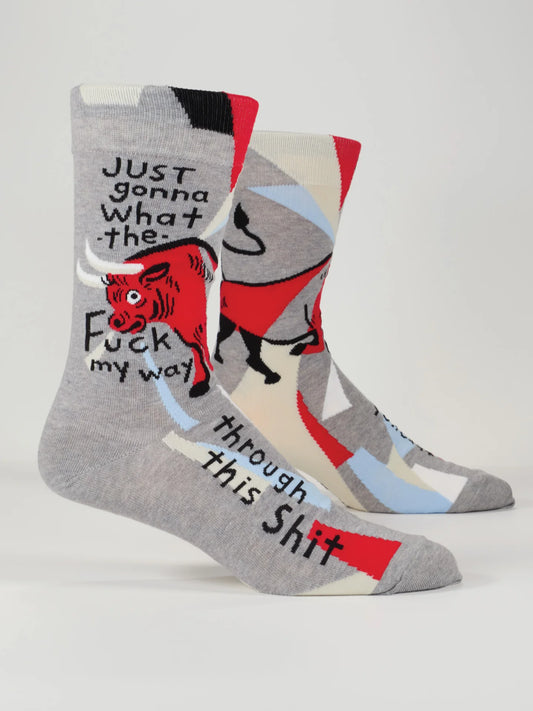 Just Gonna What The Fuck My Way Through This Shit M-Crew Socks by Blue Q