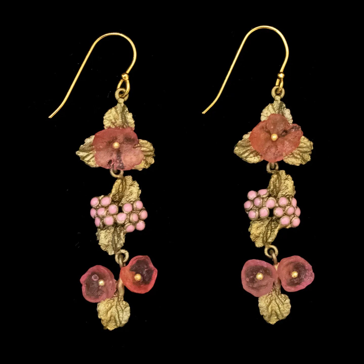 Lantana Dangle Wire Earrings by Michael Michaud