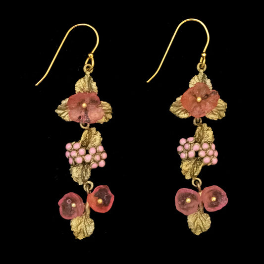 Lantana Dangle Wire Earrings by Michael Michaud