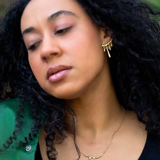 Lava Studs 18K Gold Plated