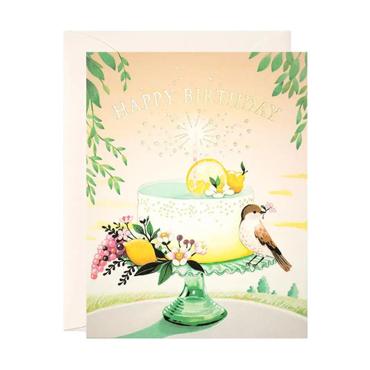 Lemon Cake Birthday Greeting Card