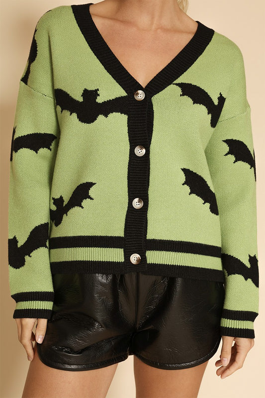 Lime Bat Cardi