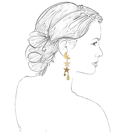 Little Gold Twilight Earrings