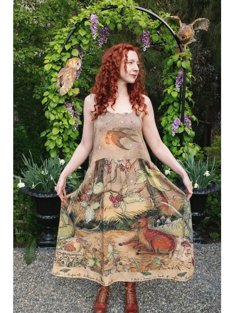 Lovelight Slip Dress w/ Whimsical Woodland Deer by Market of Stars