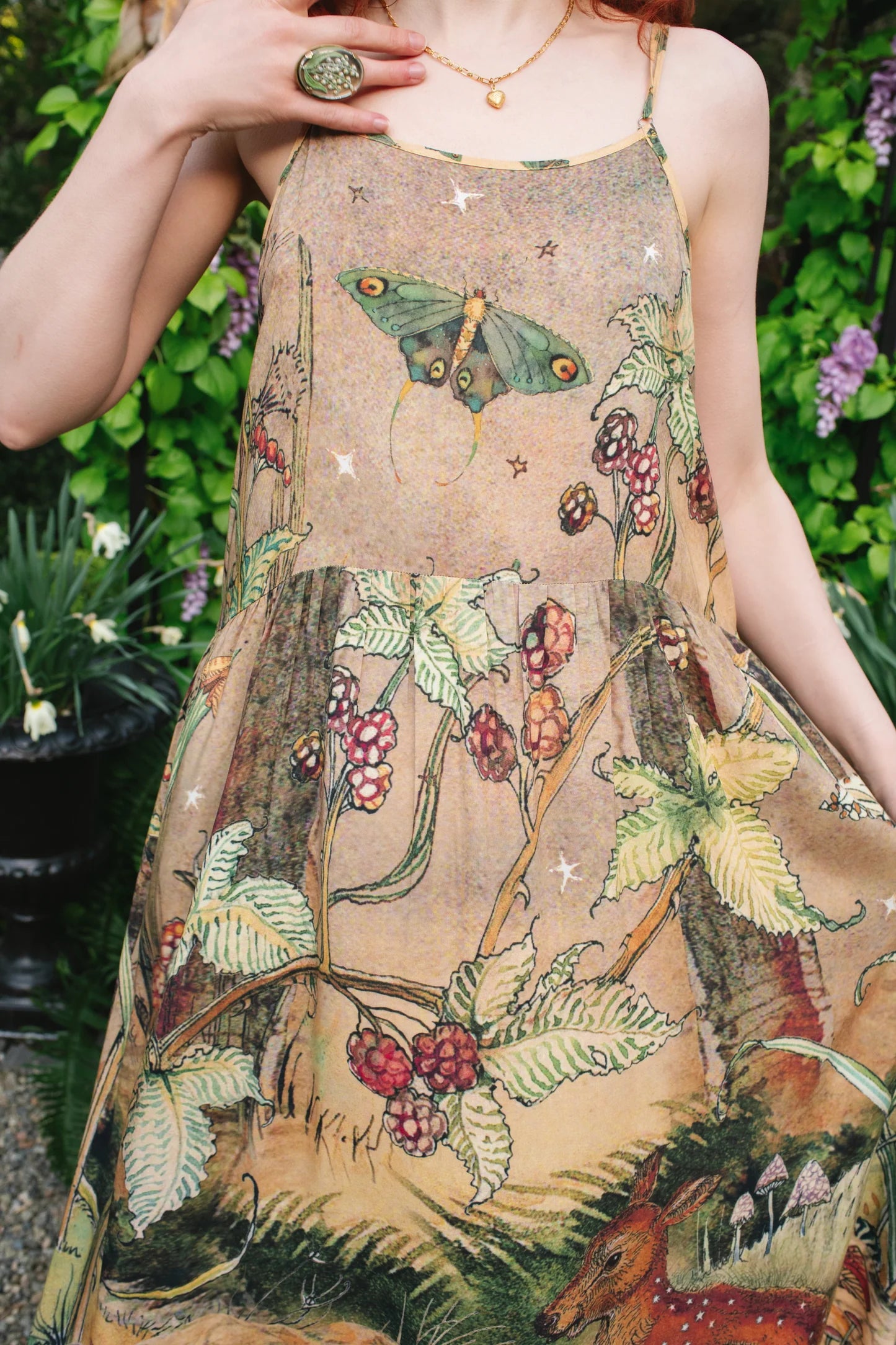 Lovelight Slip Dress w/ Whimsical Woodland Deer by Market of Stars