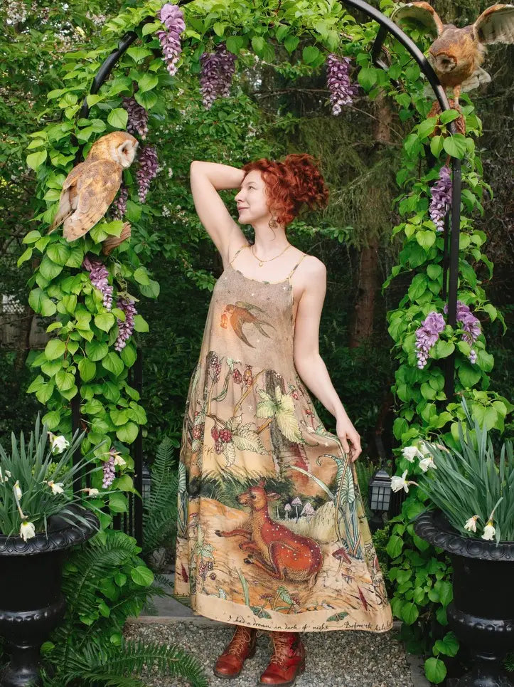 Lovelight Slip Dress w/ Whimsical Woodland Deer by Market of Stars