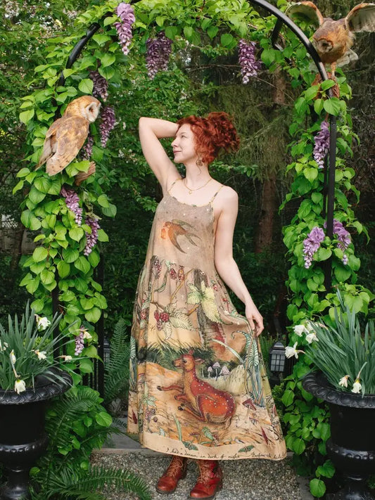 Lovelight Slip Dress w/ Whimsical Woodland Deer by Market of Stars