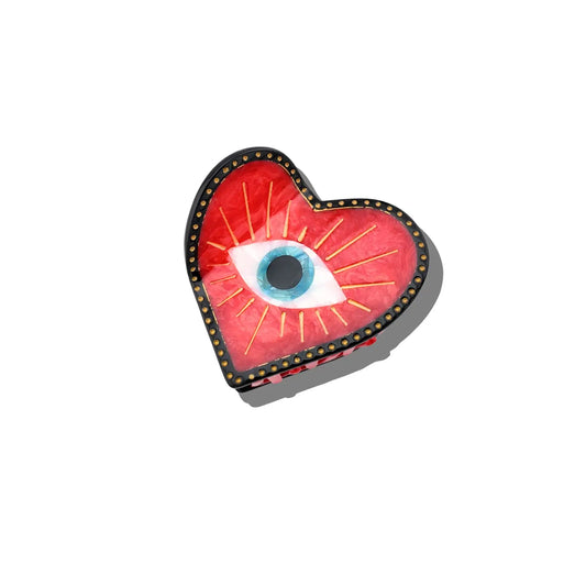 Lucky Eye Heart Hair Claw Clip