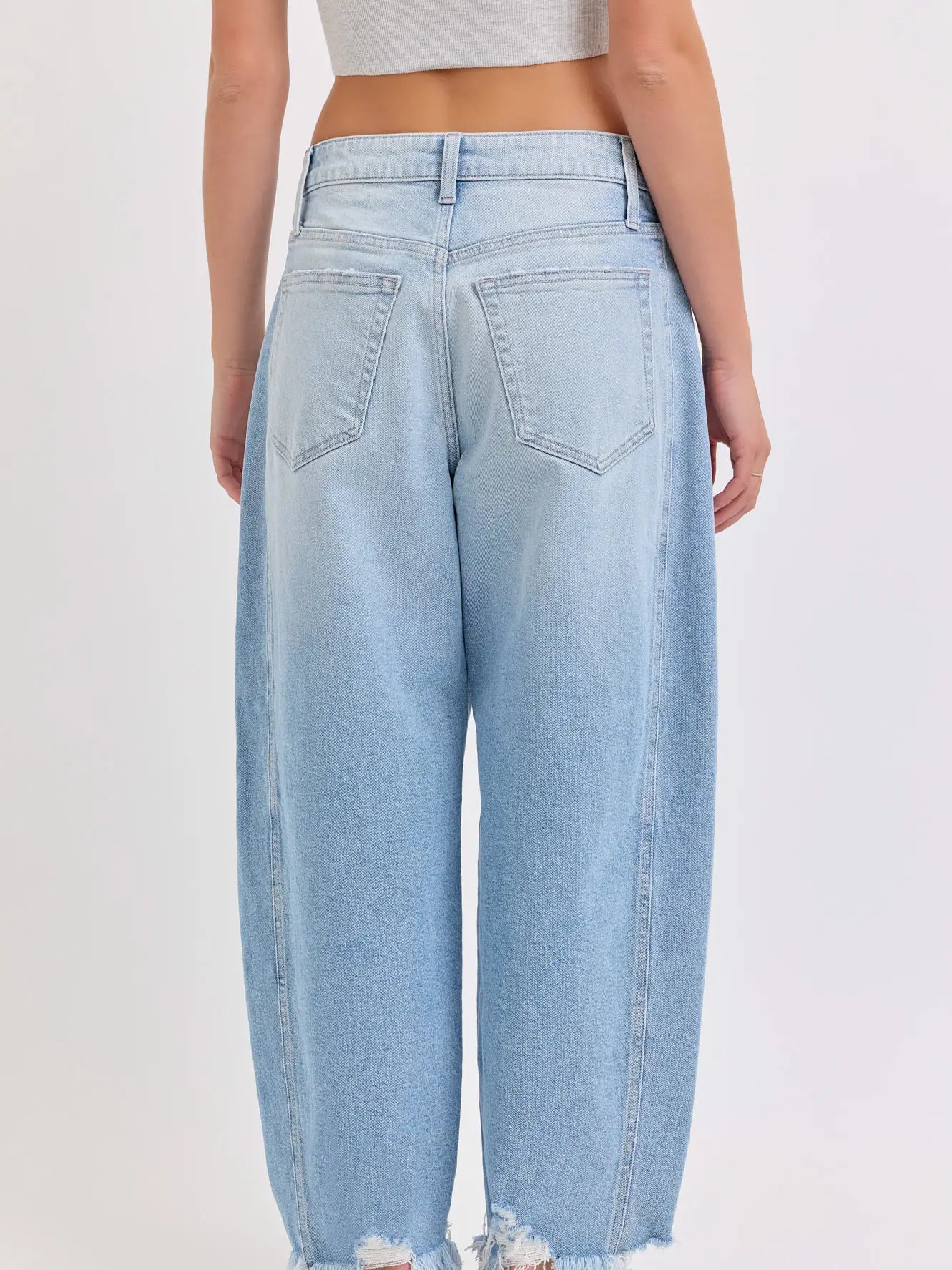 Mid Waisted Barrel Leg with Side Panels