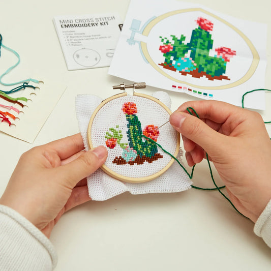 Cactus Mini Cross Stitch Kit
