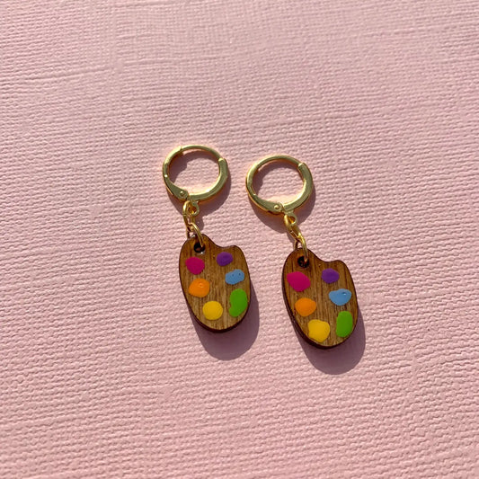 Mini Paint Palette Earrings