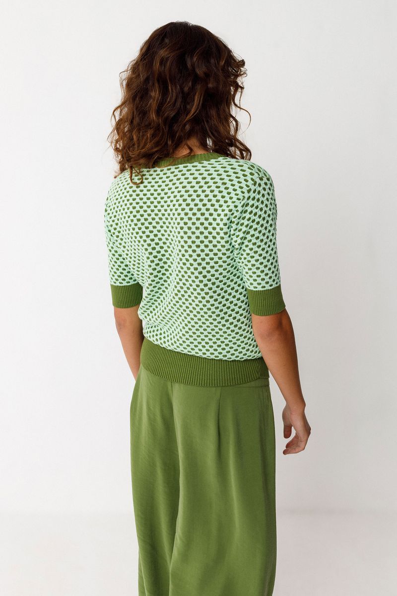 Mint & Green Muike Sweater by SKFK