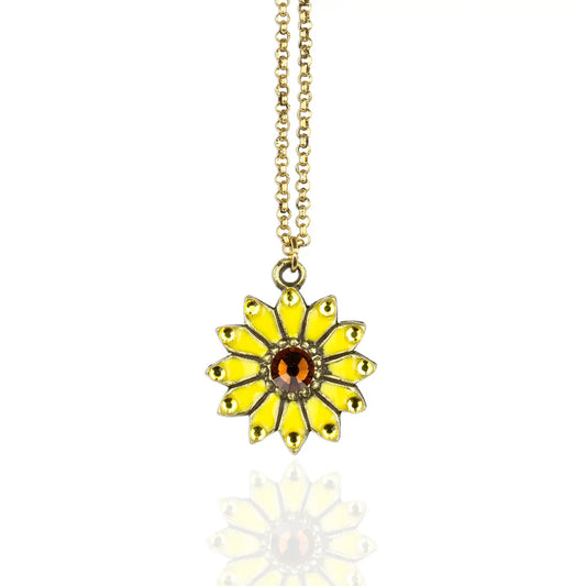 Mirasol Crystal Sunflower Necklace