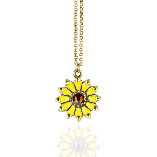 Mirasol Crystal Sunflower Necklace