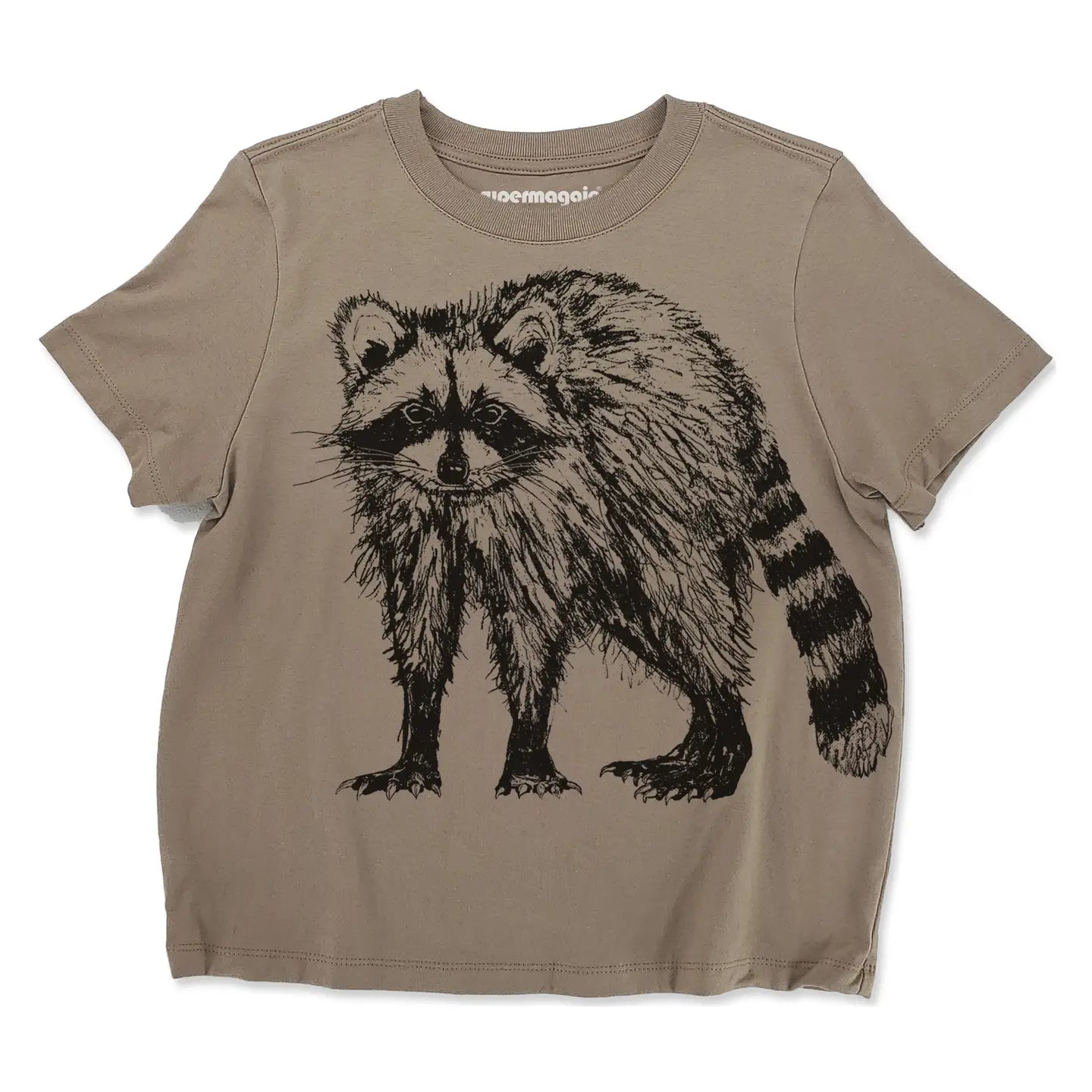 Mocha Raccoon Gwenn Heavyweight Tee by Supermaggie
