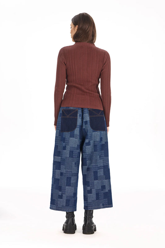 Mollie Artisanal Denim Trousers by Komodo
