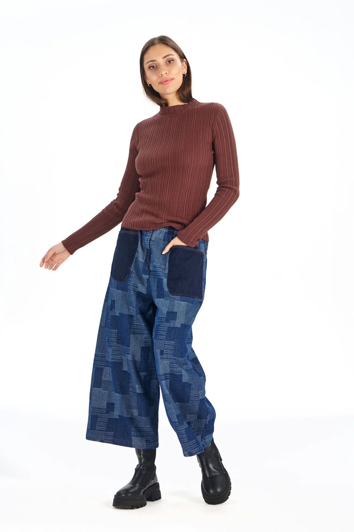Mollie Artisanal Denim Trousers by Komodo