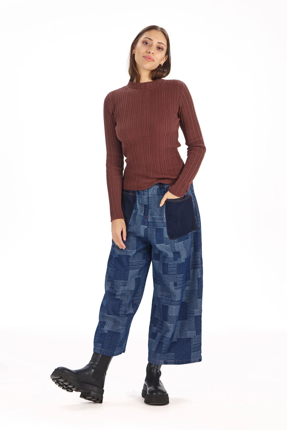 Mollie Artisanal Denim Trousers by Komodo